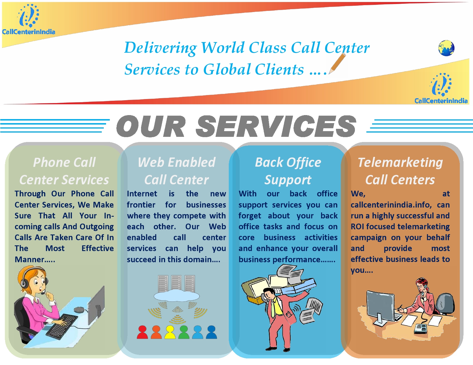 call center services, back office services,phone answering services,telemarketing services