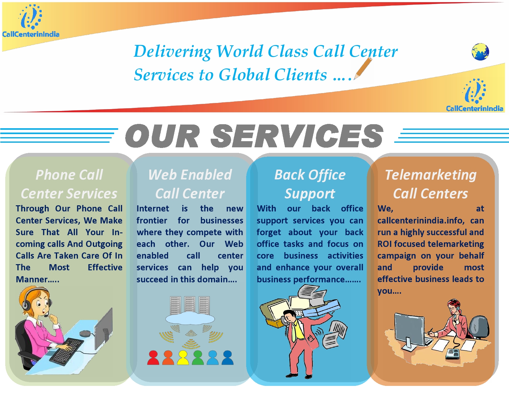 call center services, back office services,phone answering services,telemarketing services